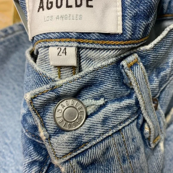 AGOLDE  90’s pinch waist pieced  jeans new with tags size 24 - Picture 12 of 13